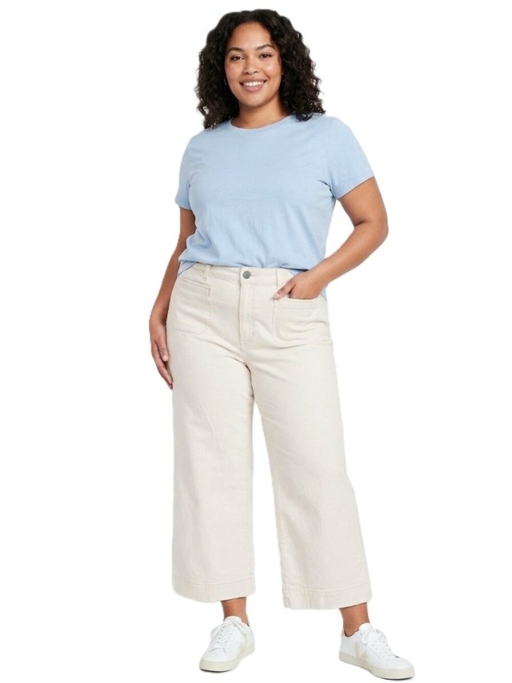 SONOMA GOODS FOR LIFE High Rise Wide Leg Ankle Jeans. Plus Size 18